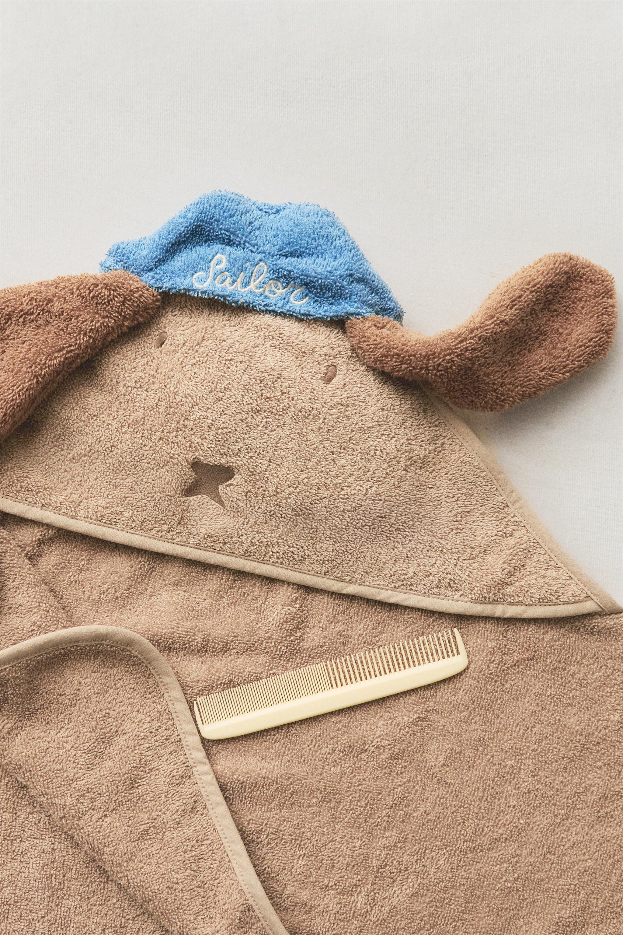 SERVIETTE DE BAIN CAPUCHE CHIEN